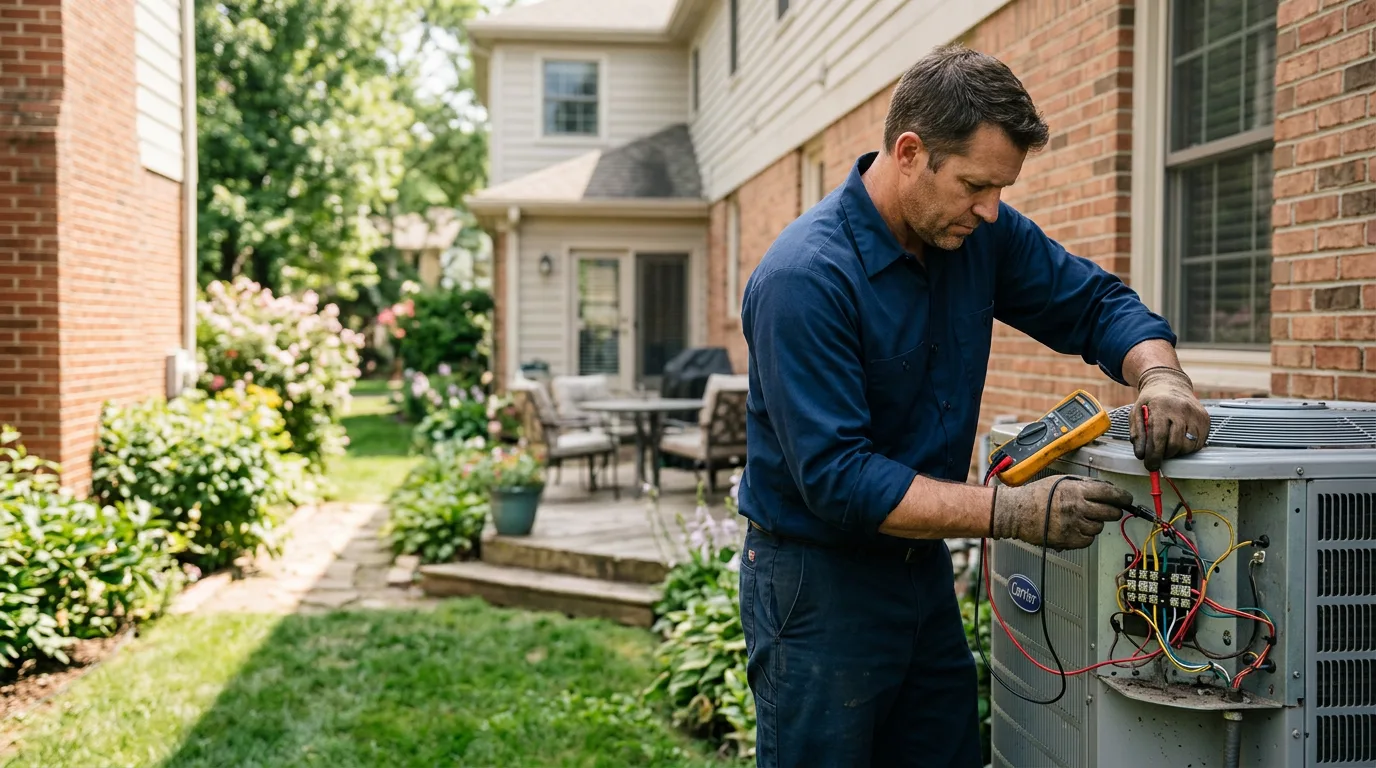 HVAC technician working near Willow, OK